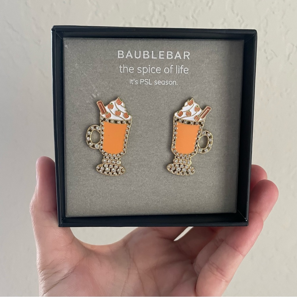 NWT BaubleBar Pumpkin Spice Latte Earrings 🎃☕️